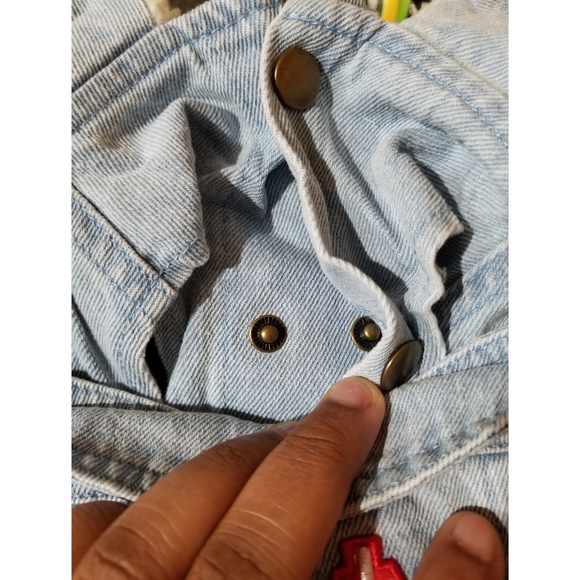 New Wondershop Pet Denim Dog Jacket with Sherpa Collar Size Medium - Picture 6 of 6